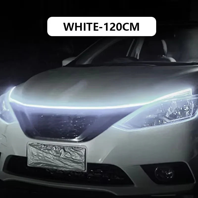 120CM LED Car Hood Atmosphere Light Strip Universal