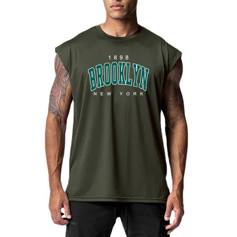 Gym Fitness Running Sport Tank Tops Summer Mesh Breathable T-shirts Mens