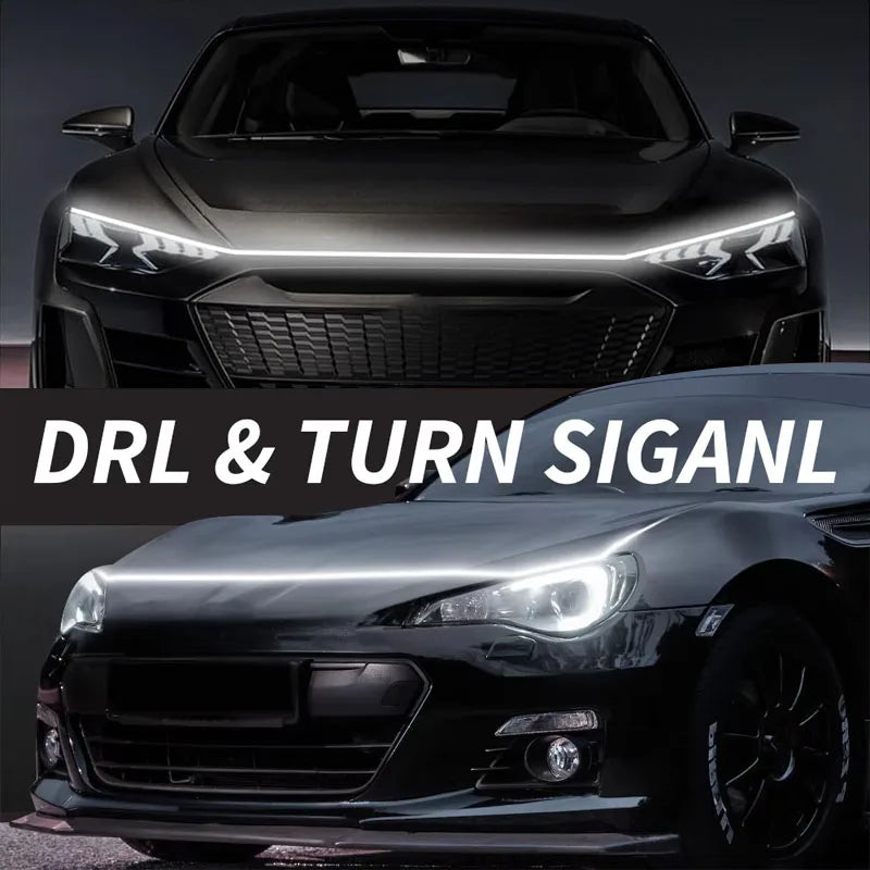 120CM LED Car Hood Atmosphere Light Strip Universal