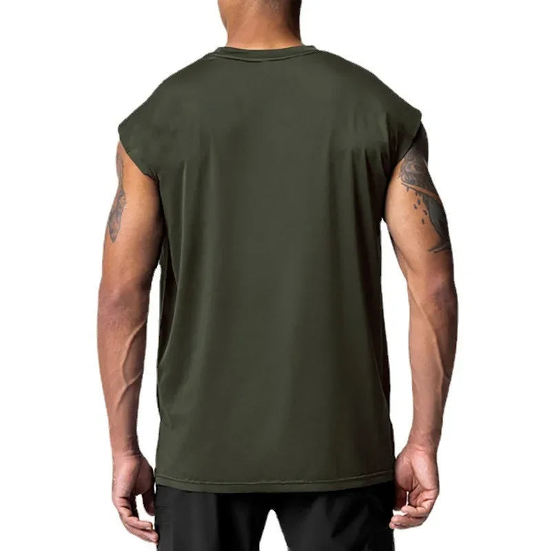 Gym Fitness Running Sport Tank Tops Summer Mesh Breathable T-shirts Mens